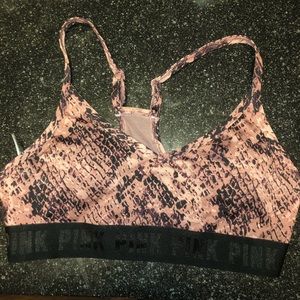 Pink sports bra